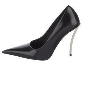 BRAND NEW Versace Medusa Insignia Leather Pumps Black size EU 41 Silver Heel